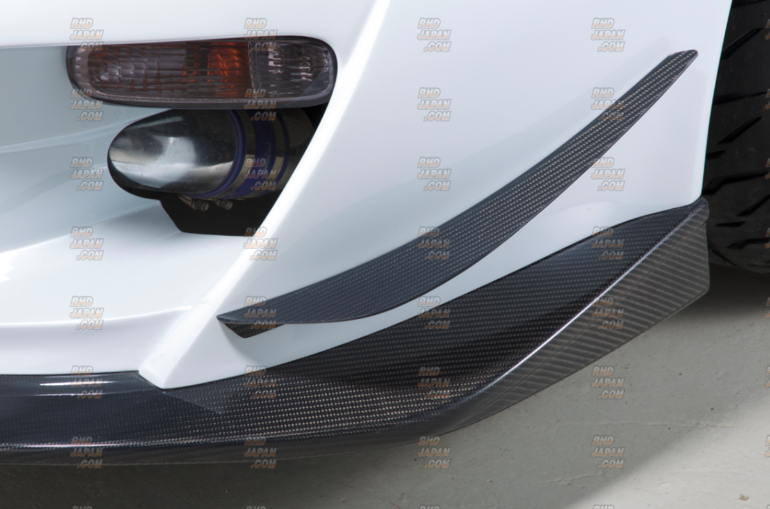 Hurtling Varis Solid Joker Front Bumper Option Single Canard Set - Supra JZA80